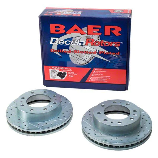 Baer Claw Performance Drilled and Slotted 8-Lug Rotors; Front Pair (07-10 Silverado 2500 HD)