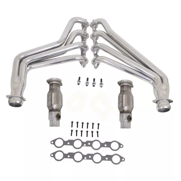 BBK 1-3/4-Inch Long Tube Headers; Polished Silver Ceramic (10-15 Camaro SS)