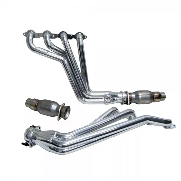 BBK 1-7/8-Inch Long Tube Headers; Polished Silver Ceramic (10-15 Camaro SS, ZL1)