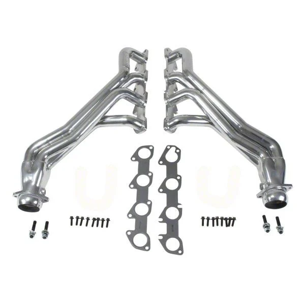 BBK 1-3/4-Inch Long Tube Headers; Polished Silver Ceramic (06-08 5.7L HEMI RWD Charger)