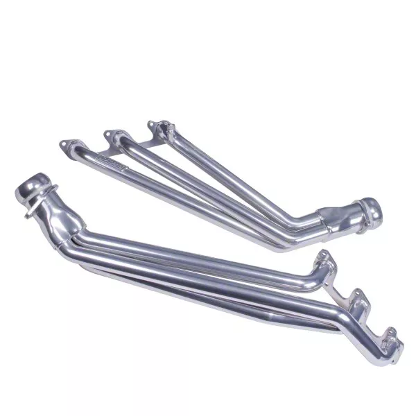 BBK 1-5/8-Inch Long Tube Headers; Polished Silver Ceramic (05-10 Mustang V6)