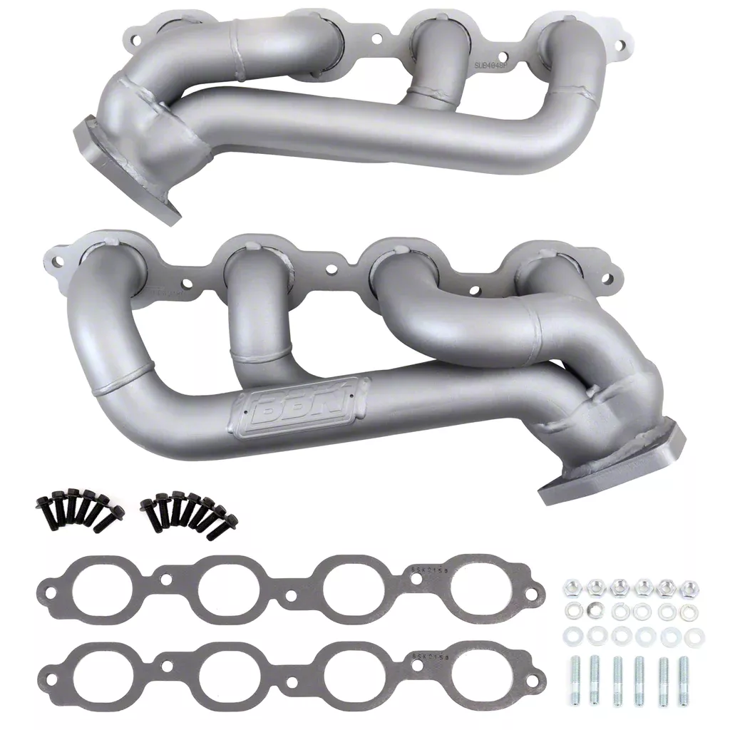 BBK 1-3/4-Inch Shorty Headers; Titanium Ceramic (19-26 V8 Silverado 1500)