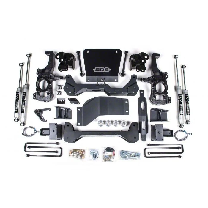 BDS 5-Inch High Clearance Suspension Lift Kit with FOX 2.0 Performance Shocks (20-26 4WD Sierra 3500 HD SRW w/o Factory Overload Springs)