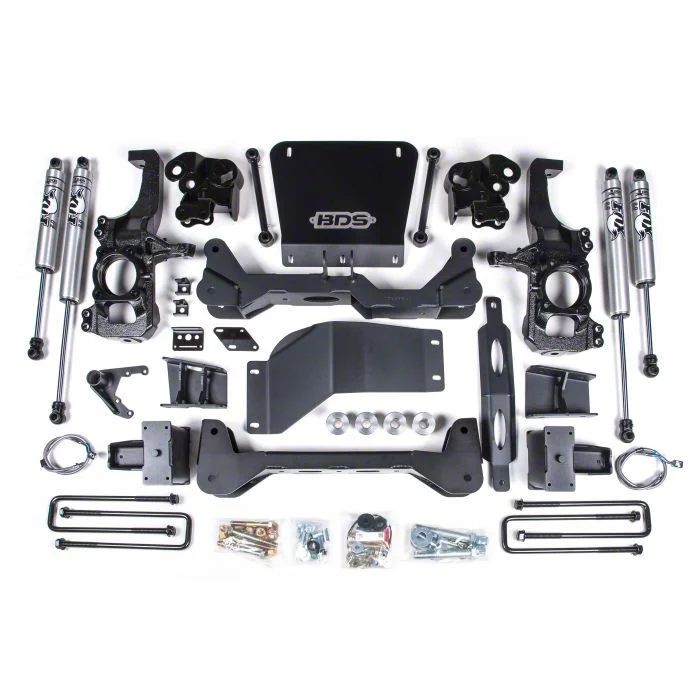 BDS 5-Inch High Clearance Suspension Lift Kit with FOX 2.0 Performance Shocks (20-26 4WD Sierra 3500 HD w/ Factory Overload Springs)