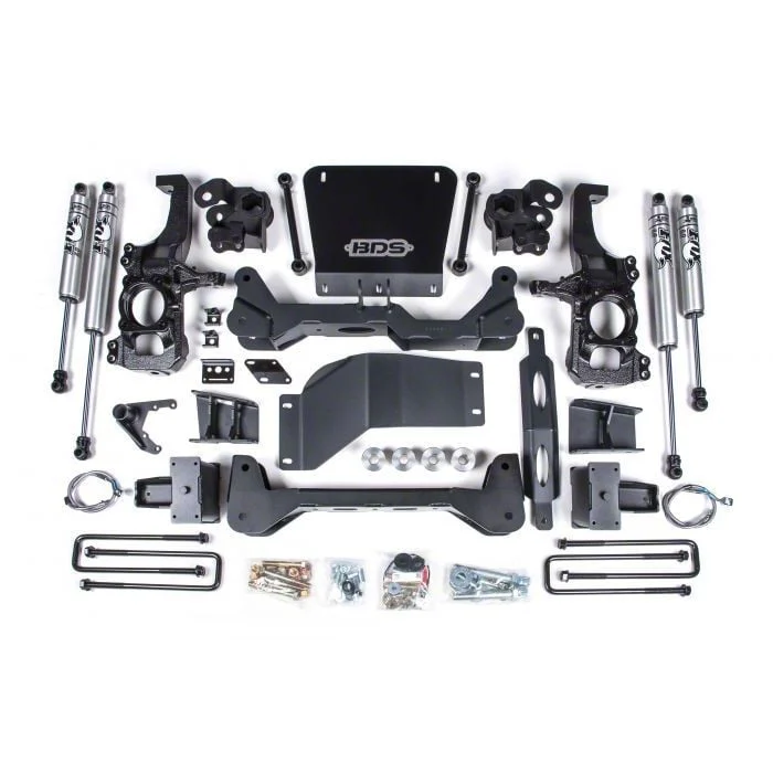BDS 6.50-Inch High Clearance Suspension Lift Kit with FOX 2.0 Performance Shocks (20-26 4WD Sierra 3500 HD w/ Factory Overload Springs)