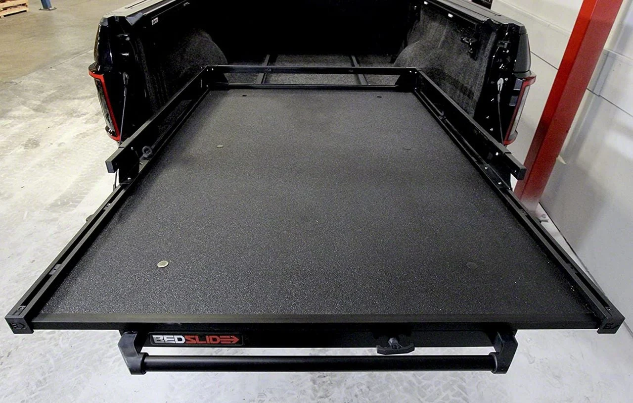 Bedslide 1500 Contractor Bed Cargo Slide; Black (07-26 Sierra 3500 HD w/ 8-Foot Long Box)