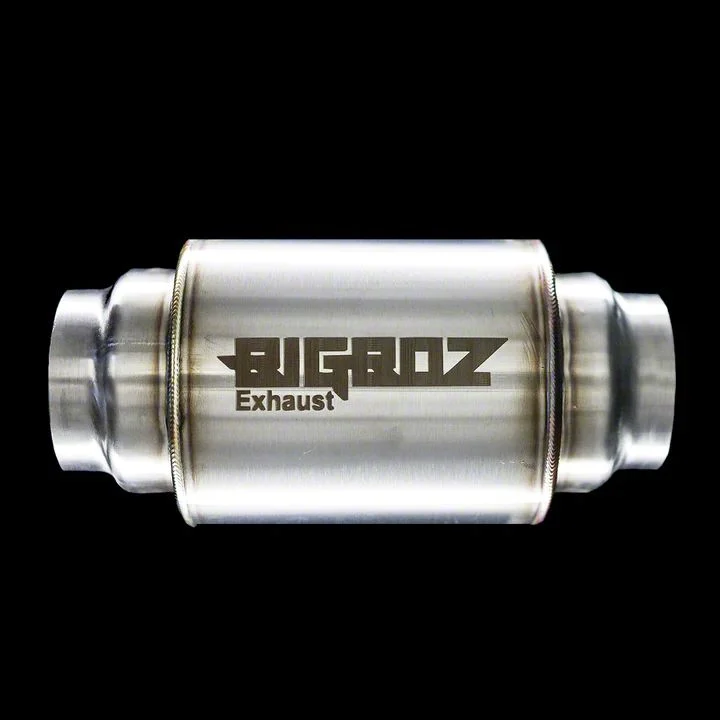 Bigboz Exhaust 5 Performance Muffler; 2.50-Inch Inlet/2.50-Inch Outlet (Universal; Some Adaptation May Be Required)
