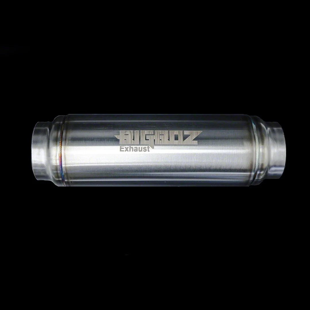 Bigboz Exhaust 4 Performance Muffler; 2.50-Inch Inlet/2.50-Inch Outlet (Universal; Some Adaptation May Be Required)