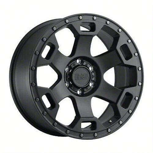 Black Rhino Gauntlet Semi Gloss Black with Gunmetal Bolts 6-Lug Wheel; 18x9; -18mm Offset (07-14 Tahoe)