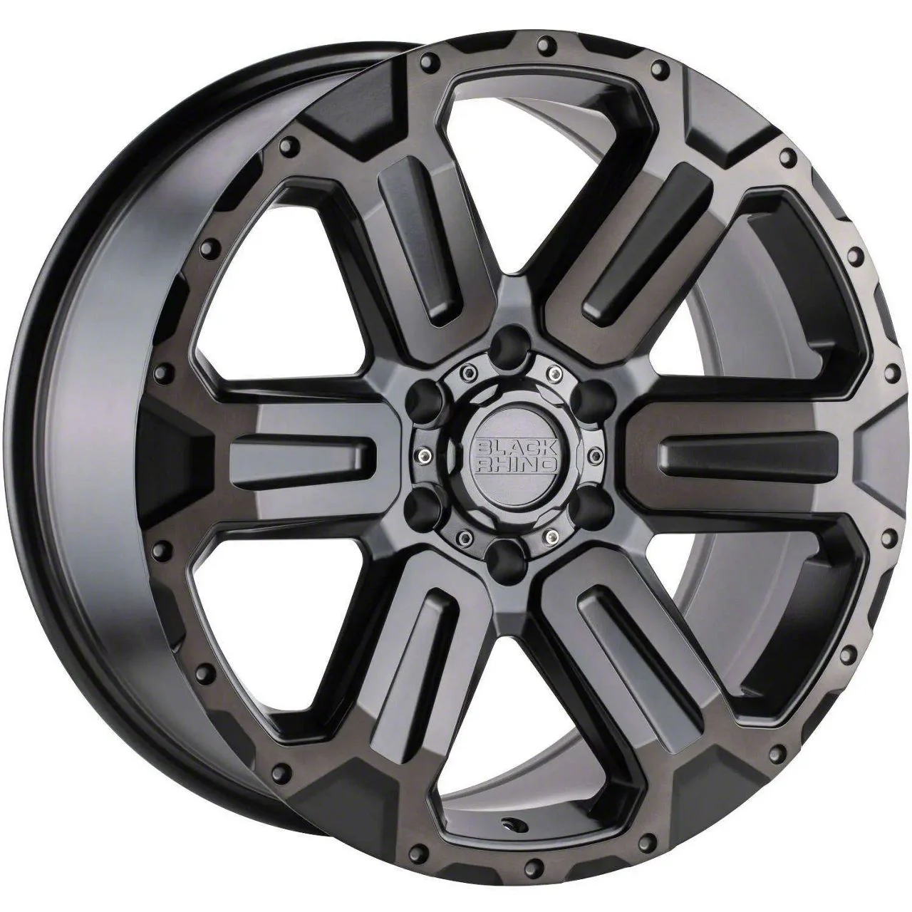 Black Rhino Wanaka Matte Gunmetal with Brushed Face and Gunmetal Tint 6-Lug Wheel; 20x9; 12mm Offset (07-14 Tahoe)