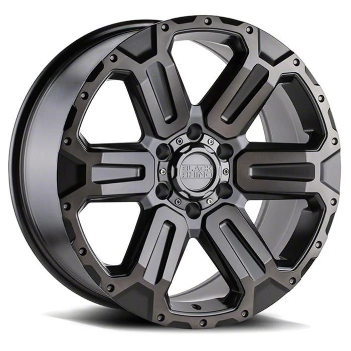 Black Rhino Wanaka Matte Gunmetal with Brushed Face and Gunmetal Tint 6-Lug Wheel; 20x9; 40mm Offset (07-14 Tahoe)