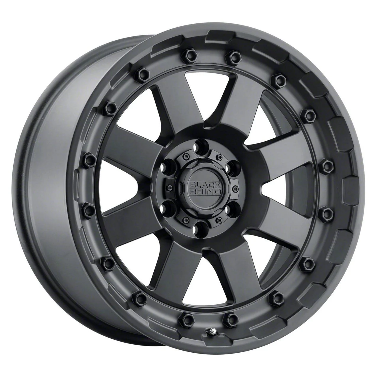 Black Rhino Cleghorn Matte Black 8-Lug Wheel; 17x8.5; 6mm Offset (07-10 Sierra 2500 HD)