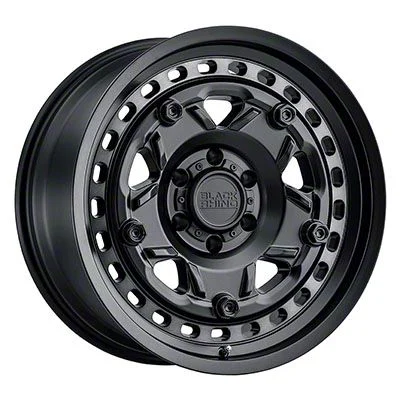 Black Rhino Grange Matte Black with Machined Tint Ring 8-Lug Wheel; 18x9; 6mm Offset (07-10 Sierra 2500 HD)