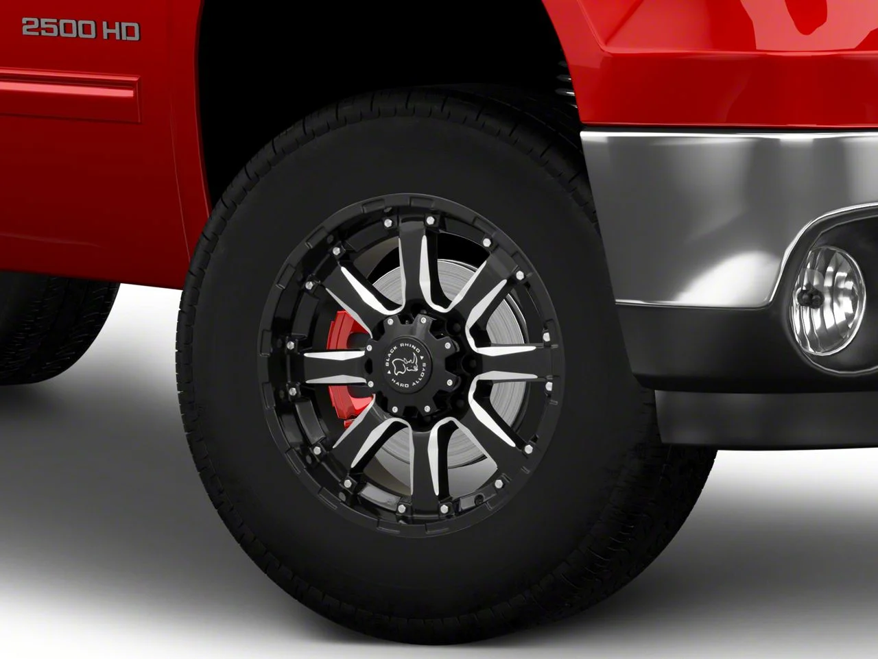 Black Rhino Sierra Gloss Black Milled 8-Lug Wheel; 18x9; -12mm Offset (07-10 Sierra 2500 HD)