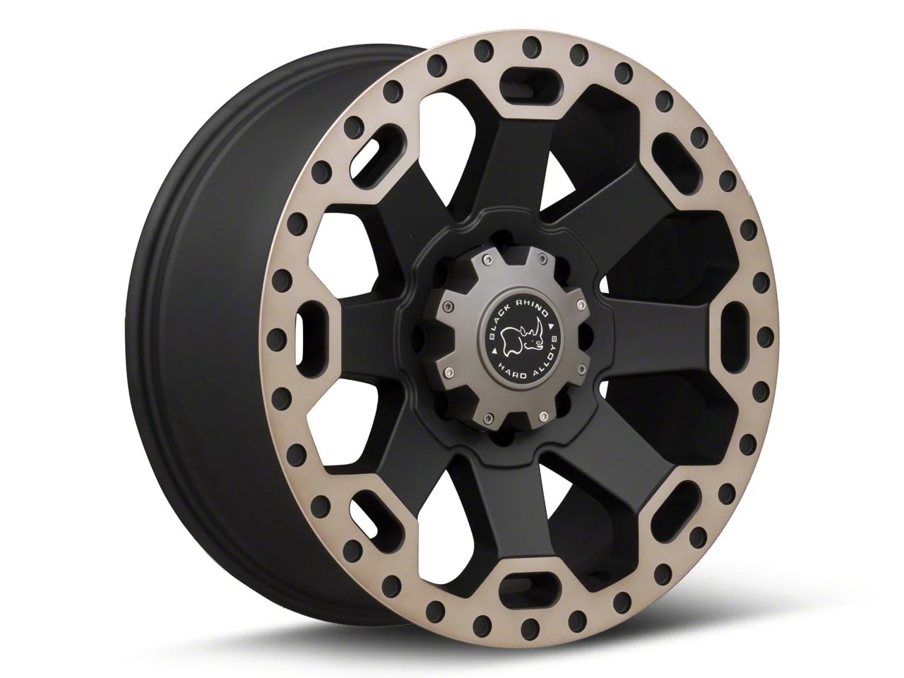 Black Rhino Warlord Matte Black with Machined Dark Tint 8-Lug Wheel; 18x9; 12mm Offset (07-10 Sierra 3500 HD SRW)