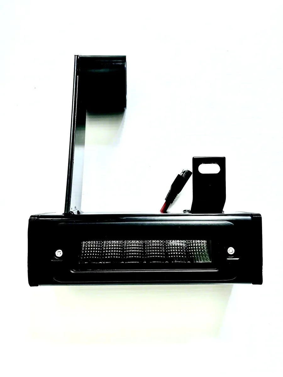 BMC Lights 3-Inch Hitch Bar Lighting Kit with Rigid 6-Inch Midnight Series SR-Q Pro Lights; Flood Beam (20-26 Silverado 3500 HD)