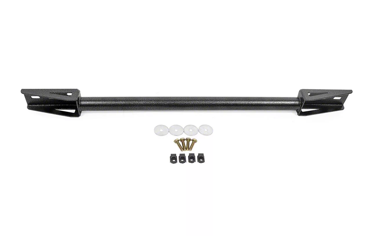 BMR Front of K-Member Chassis Brace; Black Hammertone (15-26 Mustang)