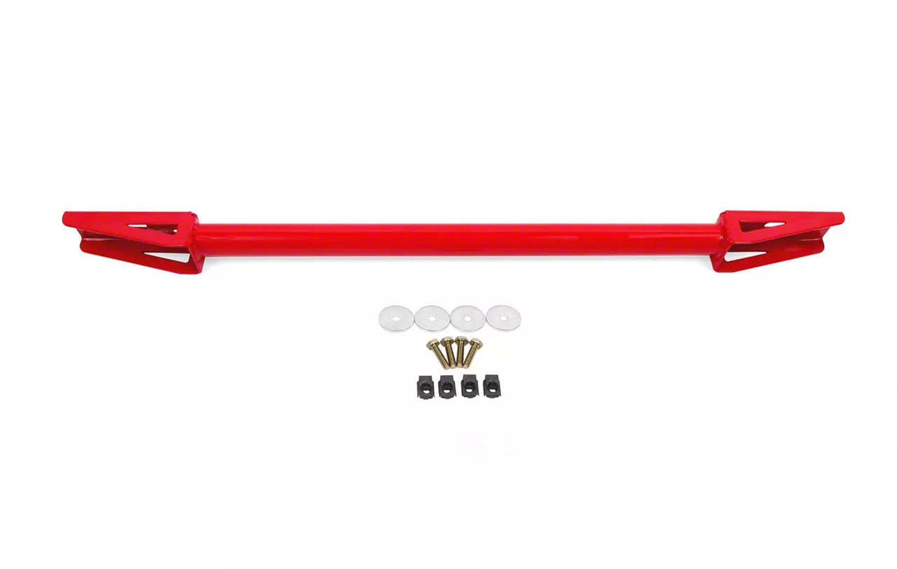 BMR Front of K-Member Chassis Brace; Red (15-26 Mustang)