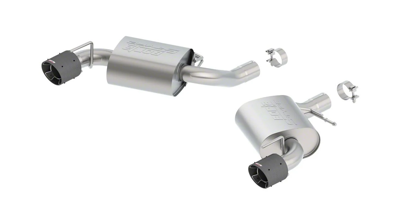 Borla S-Type Axle-Back Exhaust with Carbon Fiber Tips (16-24 Camaro SS w/o NPP Dual Mode Exhaust)