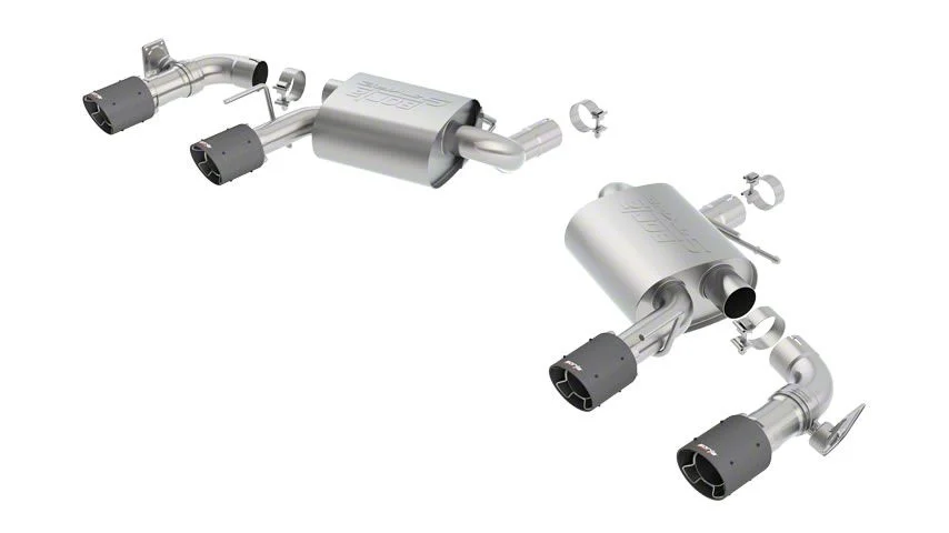 Borla S-Type Axle-Back Exhaust with Carbon Fiber Tips (16-24 Camaro SS w/ NPP Dual Mode Exhaust)