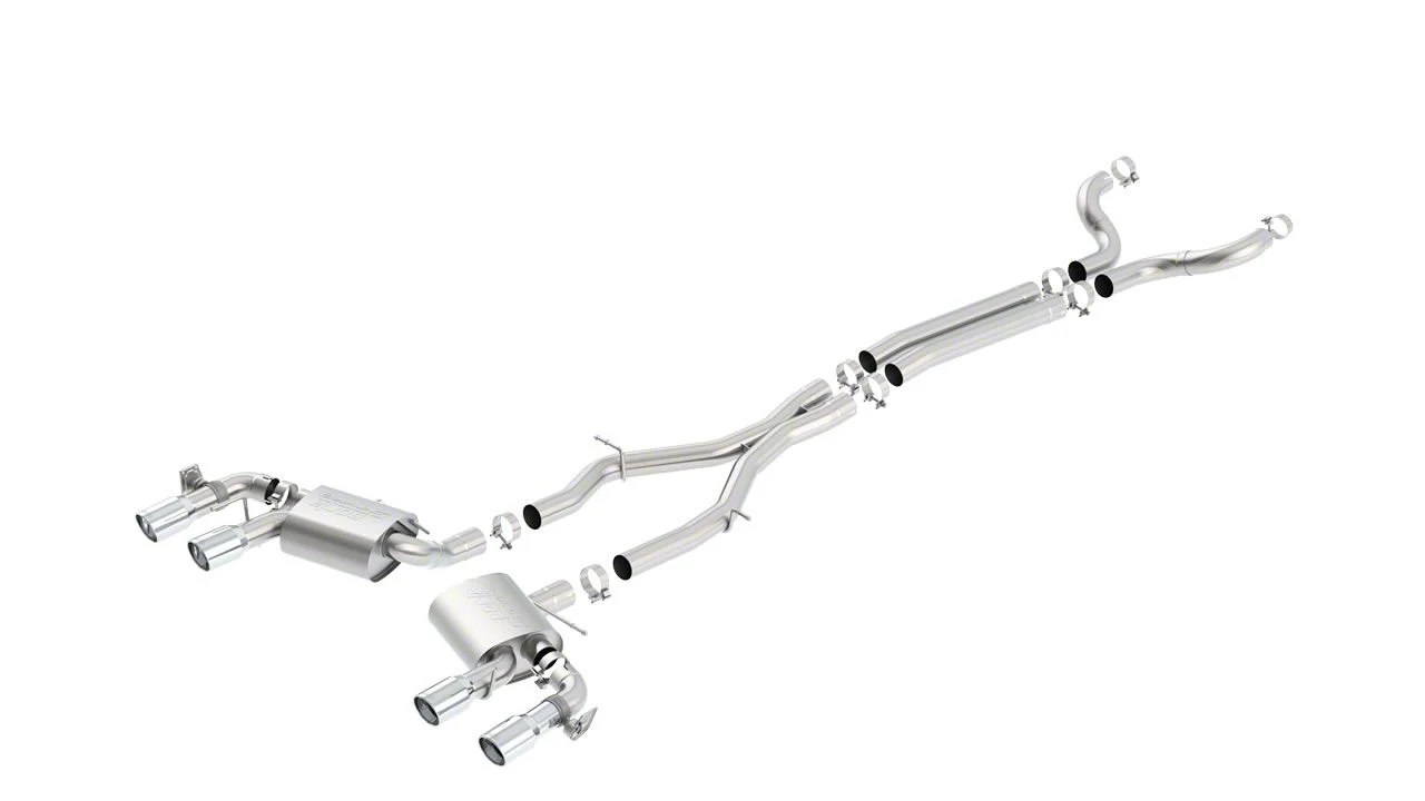 Borla S-Type Cat-Back Exhaust with Polished Tips (17-24 Camaro ZL1 Coupe w/ NPP Dual Mode Exhaust)
