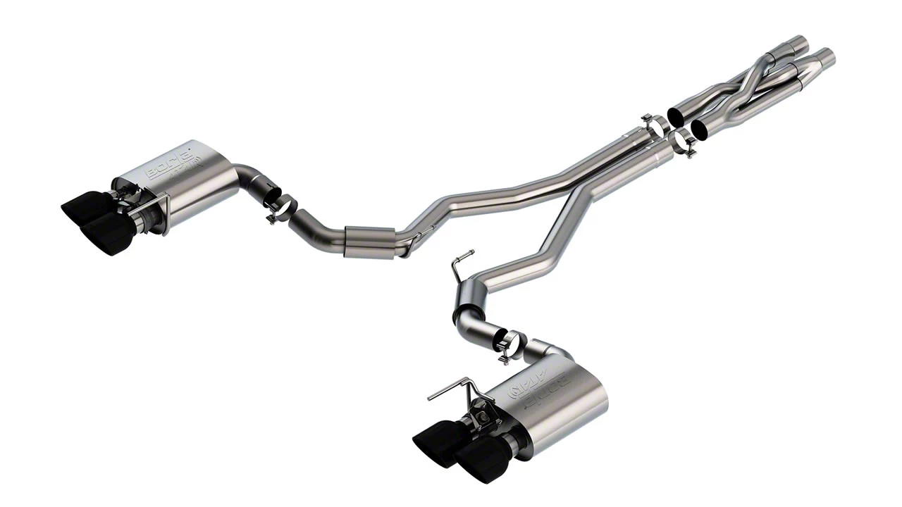 Borla ATAK Cat-Back Exhaust with Black Chrome Tips (20-22 Mustang GT500)