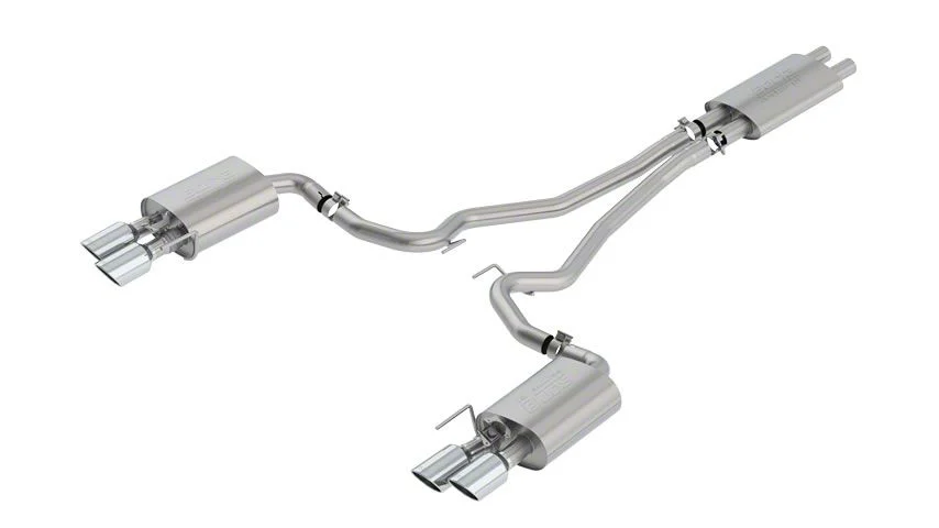 Borla Touring Cat-Back Exhaust with Chrome Tips; ECE Approved (18-23 Mustang GT w/ Active Exhaust)