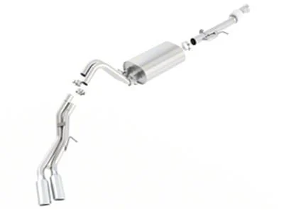 Borla Touring Dual Exhaust System with Chrome Tips; Same Side Exit (15-20 Yukon XL Denali)