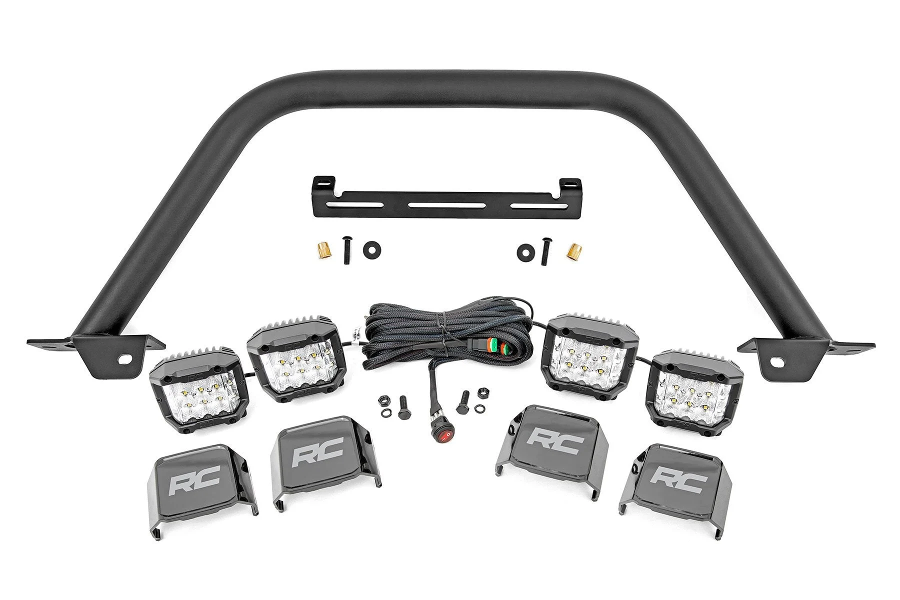 Safari Bar w/Quad 3" OSRAM LED for OE Modular Bumper, 2021+ Ford Bronco