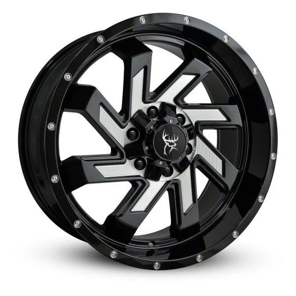 Buck Commander SAW Gloss Black Milled Face 8-Lug Wheel; 20x10; -25mm Offset (11-16 F-250 Super Duty)