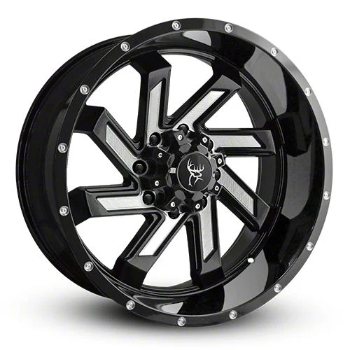 Buck Commander SAW Gloss Black Milled Face 6-Lug Wheel; 20x10; -25mm Offset (15-20 Tahoe)