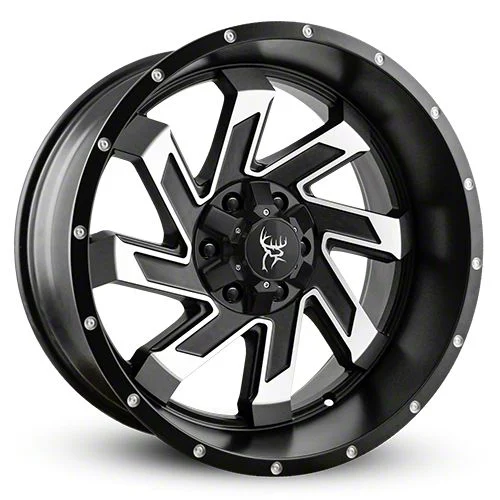 Buck Commander SAW Satin Black Machined Face 6-Lug Wheel; 20x10; -25mm Offset (15-20 Tahoe)