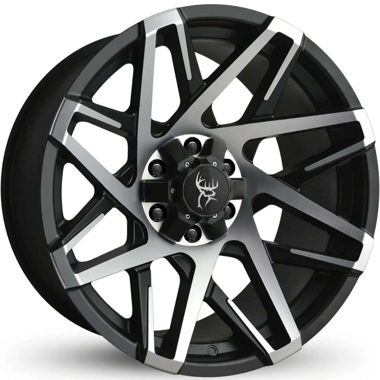 Buck Commander Canyon Satin Black Machined Face 6-Lug Wheel; 20x10; -25mm Offset (21-26 Tahoe)