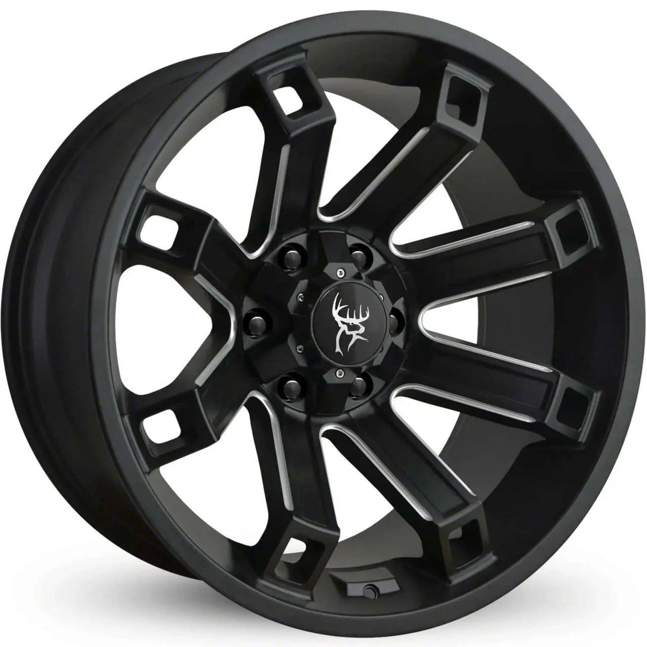 Buck Commander Hollow Point Satin Black Milled Spokes 6-Lug Wheel; 20x10; -35mm Offset (21-26 Tahoe)