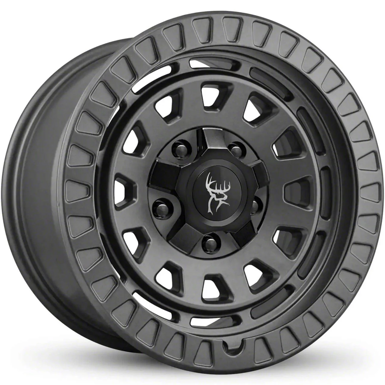 Buck Commander Venture All Satin Dark Grey Wheel; 17x9; 0mm Offset (15-20 Tahoe)