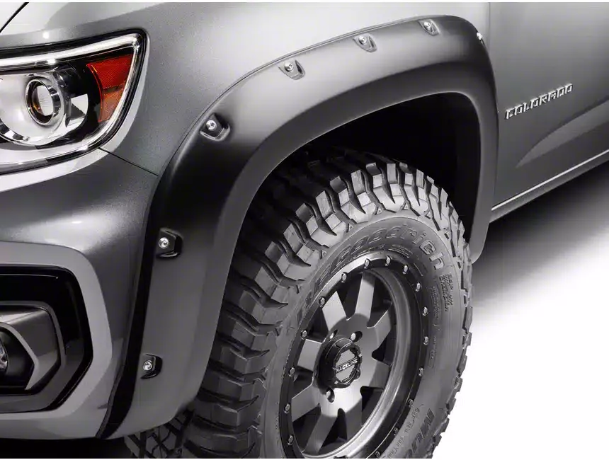 Husky Liners Pocket Style Fender Flares; Front and Rear; Matte Black (21-22 Colorado w/ 5-Foot Short Box, Excluding ZR2)