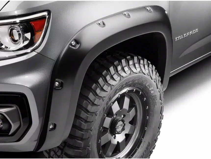 Husky Liners Pocket Style Fender Flares; Front and Rear; Matte Black (21-22 Colorado w/ 6-Foot Long Box, Excluding ZR2)