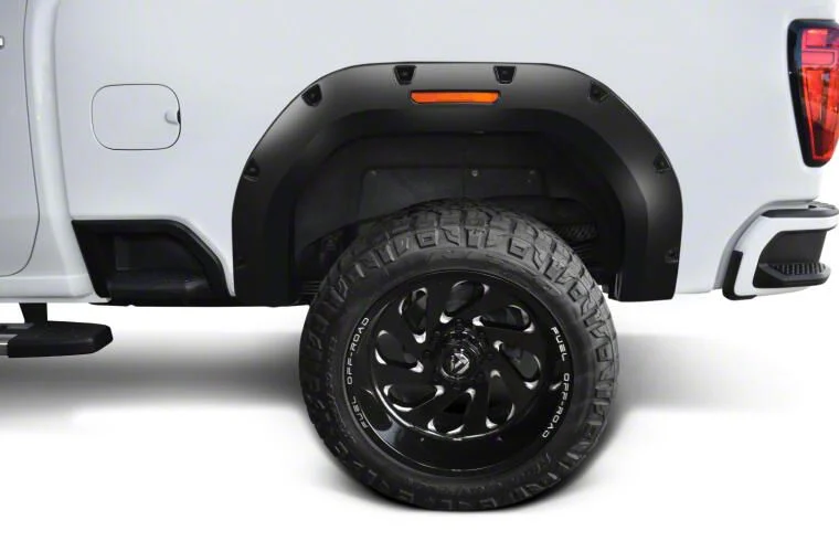 Bushwacker Pocket Style Fender Flares; Rear; Matte Black (20-26 Sierra 3500 HD)