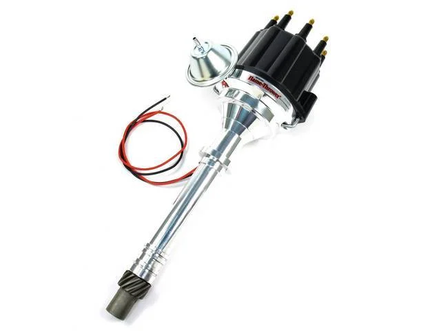 Distributor, Pertronix, Billet W/ Black Male Style Cap, w/ Ignitor II Module