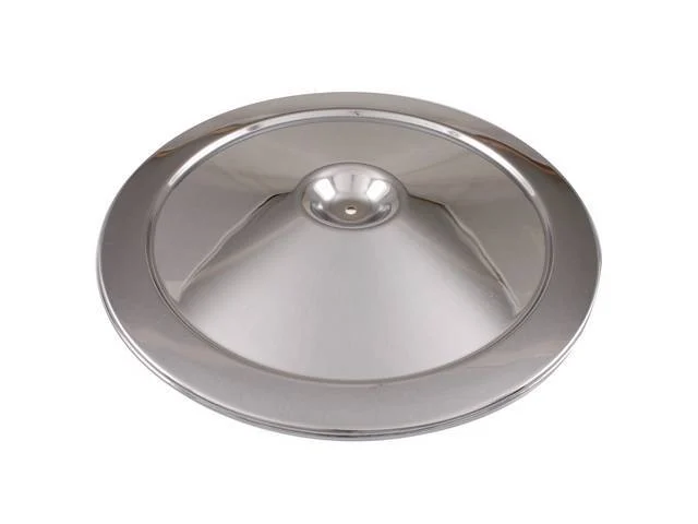 Air Cleaner Cover, 14 inch o.d., OE type w/ correct rolled edge, chrome finish, GM Licensed Reproduction