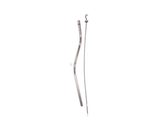 Dipstick and Tube, Transmission Oil Level, Chrome, 27 Inches Over All Length, reproduction