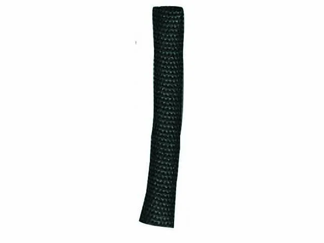 Black Fabric Wire Loom, 3/8 inch i.d., self-wrapping, OE appearance, sold by the foot
