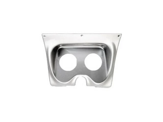 HOUSING, Instrument Carrier, custom gauge panel w/ brushed aluminum face, mounts in stock location, features two gauge openings - mounts two 3 3/8 inch gauges (common size for speedometer and tachometer), gauges not incl, molded UV resistant ABS-plastic,