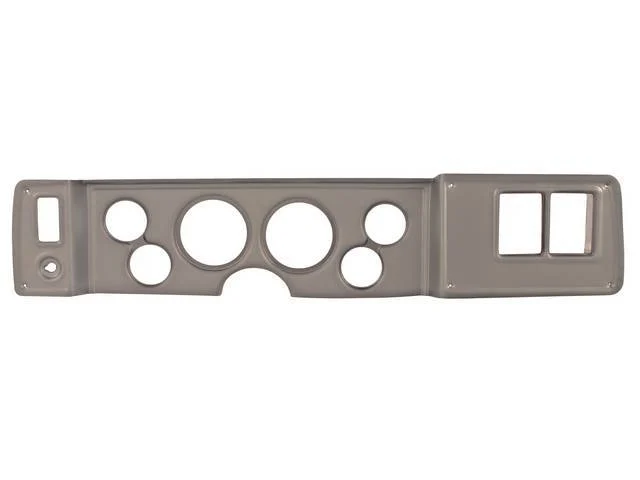HOUSING, Instrument Carrier, custom gauge panel w/ brushed aluminum face, mounts in stock location, features six gauge openings - mounts two 3 3/8 inch gauges (common size for speedometer and tachometer) and four 2 1/16 inch gauges (gauges not incl), plus