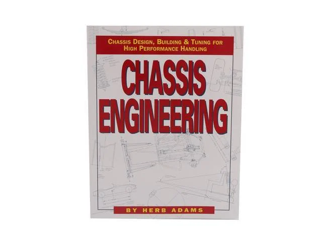 BOOK, Chassis Engineering, By Herb Adams, Paperback, 144 pages, 8 1/2 inch x 10 7/8 inch, explains principles of suspension geometry, chassis design