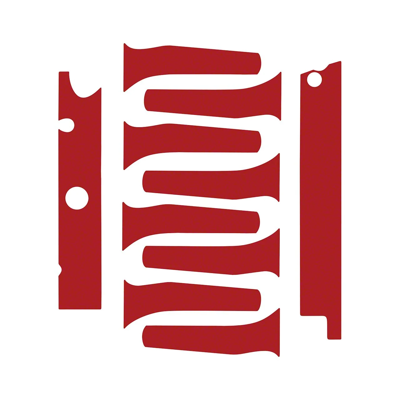CA Engine Decal Graphics; Gloss Red (14-19 Corvette C7 Grand Sport, Stingray)