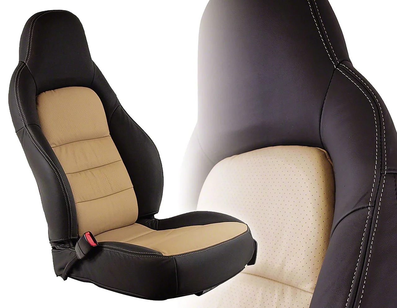 CA OE Spec 2-Tone Leather Standard Seat Upholstery (05-11 Corvette C6)