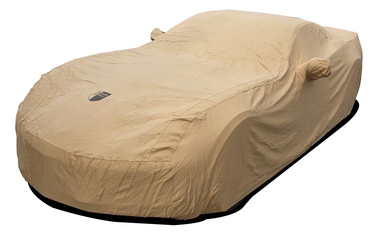 CA Premium Flannel Indoor Car Cover; Tan (15-19 Corvette C7 Grand Sport, Z06)