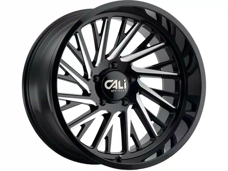 Cali Off-Road Purge Gloss Black Milled 6-Lug Wheel; 20x10; -25mm Offset (19-26 Silverado 1500)