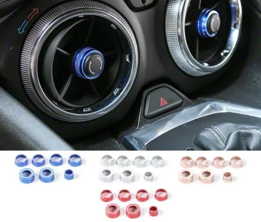 Aluminum Interior Vent/Switch Knobs; Gold (16-24 Camaro)
